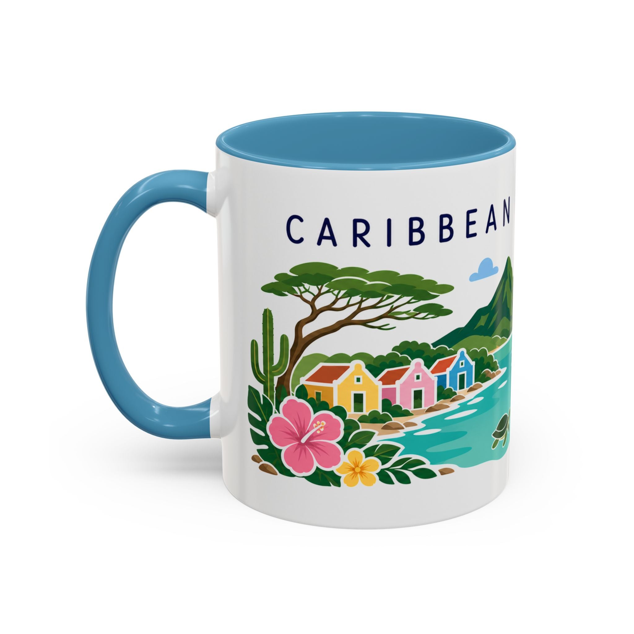 Caribbean Netherlands Coffee Mug | Travel Souvenir Accent Mug | Country Gift Ceramic Cup 11oz 15oz