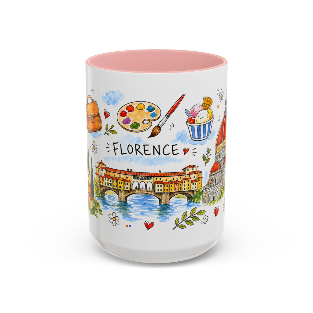 Florence Travel Mug | European City Souvenir Accent Coffee Mug | 11oz 15oz Ceramic Cup