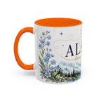 Alaska State Map Mug | Northern Lights, Mountains, Glaciers | Moving Away Gift