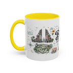 Bali Coffee Mug | Indonesia Souvenir Travel Gift | Accent Color Ceramic 11oz 15oz