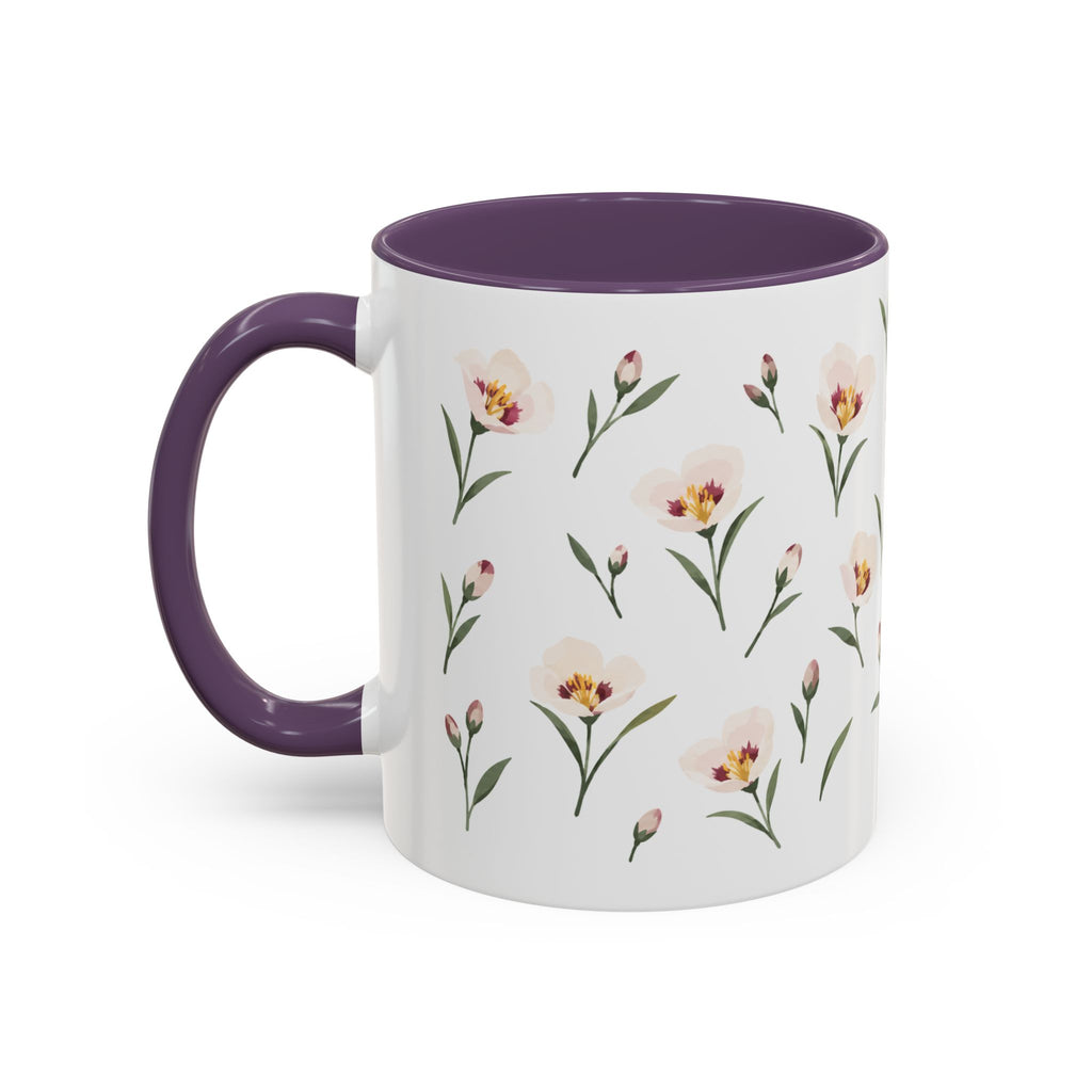 Utah Sego Lily Mug, State Flower Floral Coffee Cup, 11oz Botanical Gift