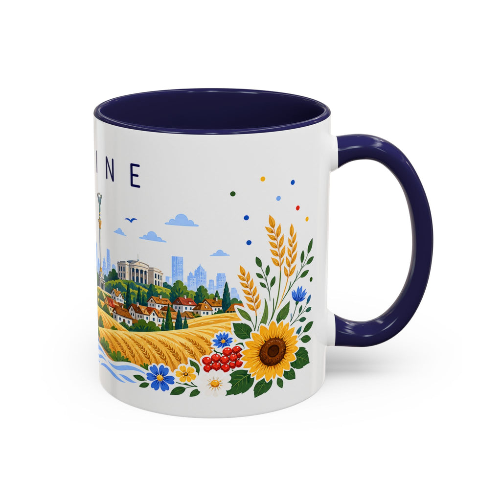 Ukraine Coffee Mug | Travel Souvenir Accent Mug | Place Gift Ceramic Cup 11oz 15oz