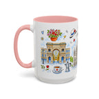 Milan Travel Mug | European City Souvenir Accent Coffee Mug | 11oz 15oz Ceramic Cup