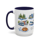 Oslo Illustrated Travel Mug | City Souvenir Accent Coffee Mug | 11oz 15oz Ceramic Cup
