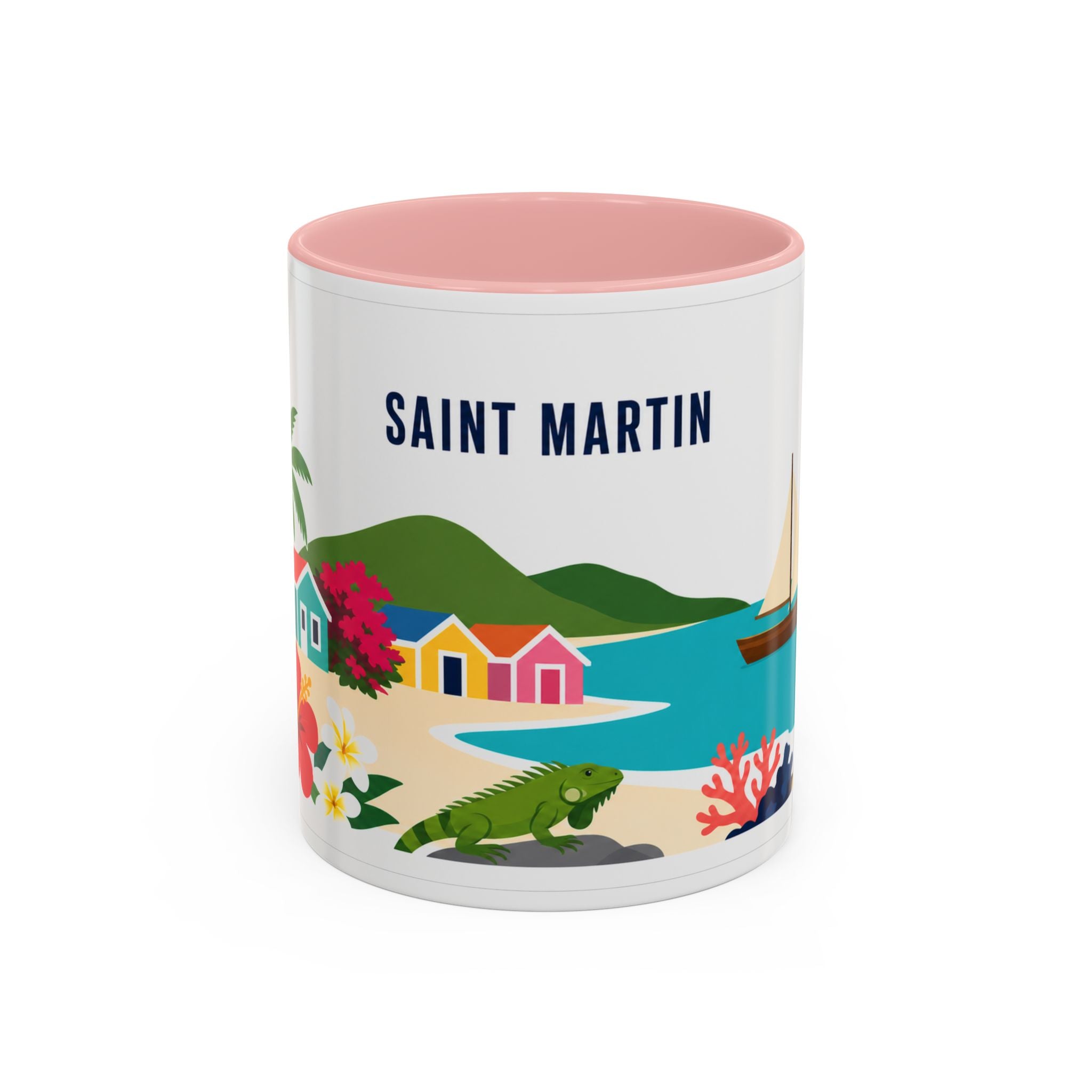 Saint Martin Coffee Mug | Travel Souvenir Accent Mug | Country Gift Ceramic Cup 11oz 15oz