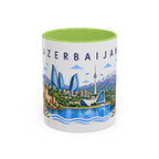 Azerbaijan Coffee Mug | Travel Souvenir Accent Mug | Place Gift Ceramic Cup 11oz 15oz