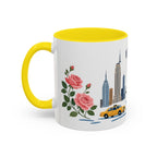 New York Coffee Mug | United States Travel Souvenir | Porcelain Decal City Gift | 11oz 15oz Accent Mug