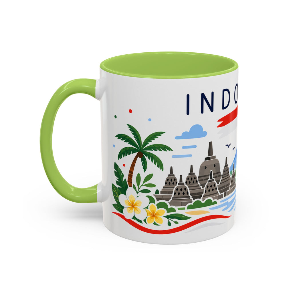 Indonesia Coffee Mug | Travel Souvenir Accent Mug | Country Gift Ceramic Cup 11oz 15oz