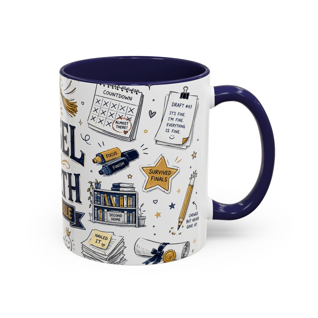 The Tassel Was Worth the Hassle Coffee Mug | Funny Graduation Gift 2026 | Accent Color Ceramic 11oz 15oz