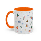 Christmas Ornament Mug | Snowflake Watercolor Holiday Gift | Accent Cup 11oz 15oz