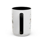 Rocky Mountain Coffee Mug | National Park Hiking Camping Gift | Accent Color Ceramic 11oz 15oz