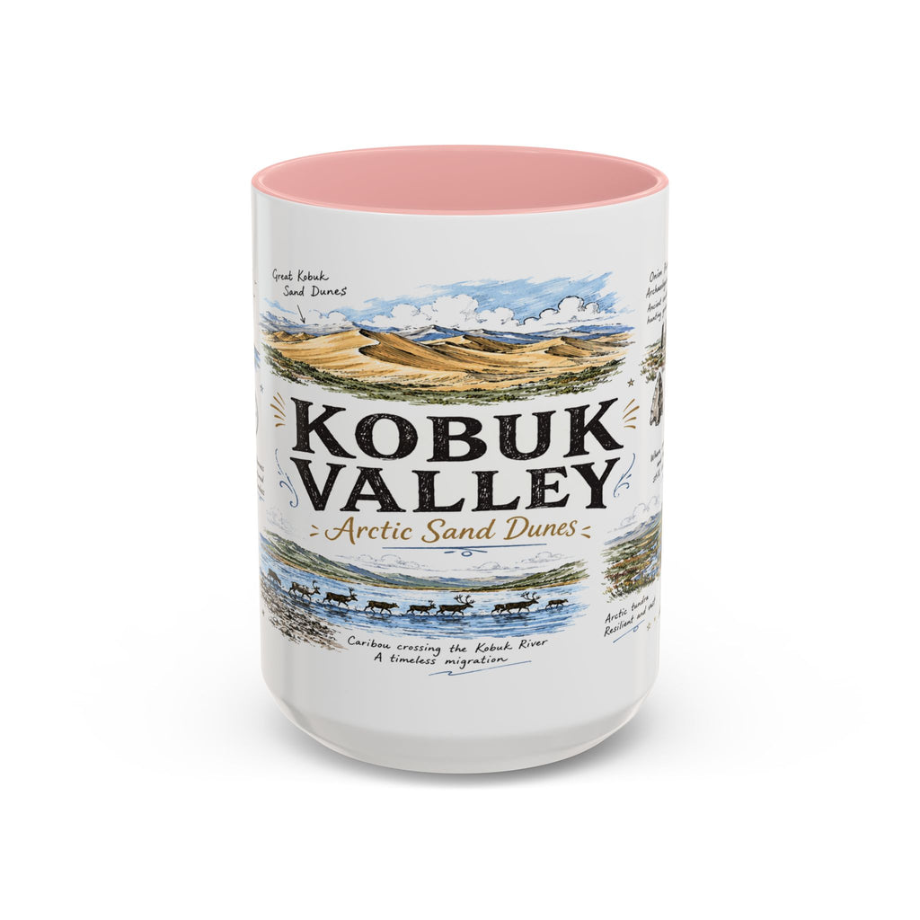 Kobuk Valley National Park Coffee Mug | Alaska Arctic Sand Dunes Gift | Accent Color Ceramic 11oz 15oz