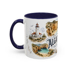 Algarve Coast Mug, Portugal Travel Souvenir, Bucket List Gift, Accent Ceramic Coffee Mug 11oz 15oz