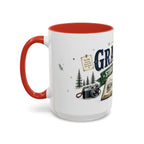 Grandpa's Stories Are The Best Coffee Mug | Gift From Grandkids | Accent Color Ceramic 11oz 15oz