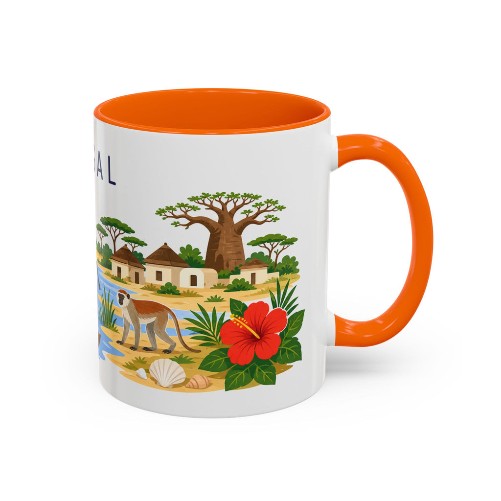 Senegal Soccer Coffee Mug | World Cup Fan Gift | Accent Color Ceramic 11oz 15oz Match Day Cup