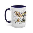 Wind Cave National Park Coffee Mug | South Dakota Cave Bison Prairie Gift | Accent Color Ceramic 11oz 15oz