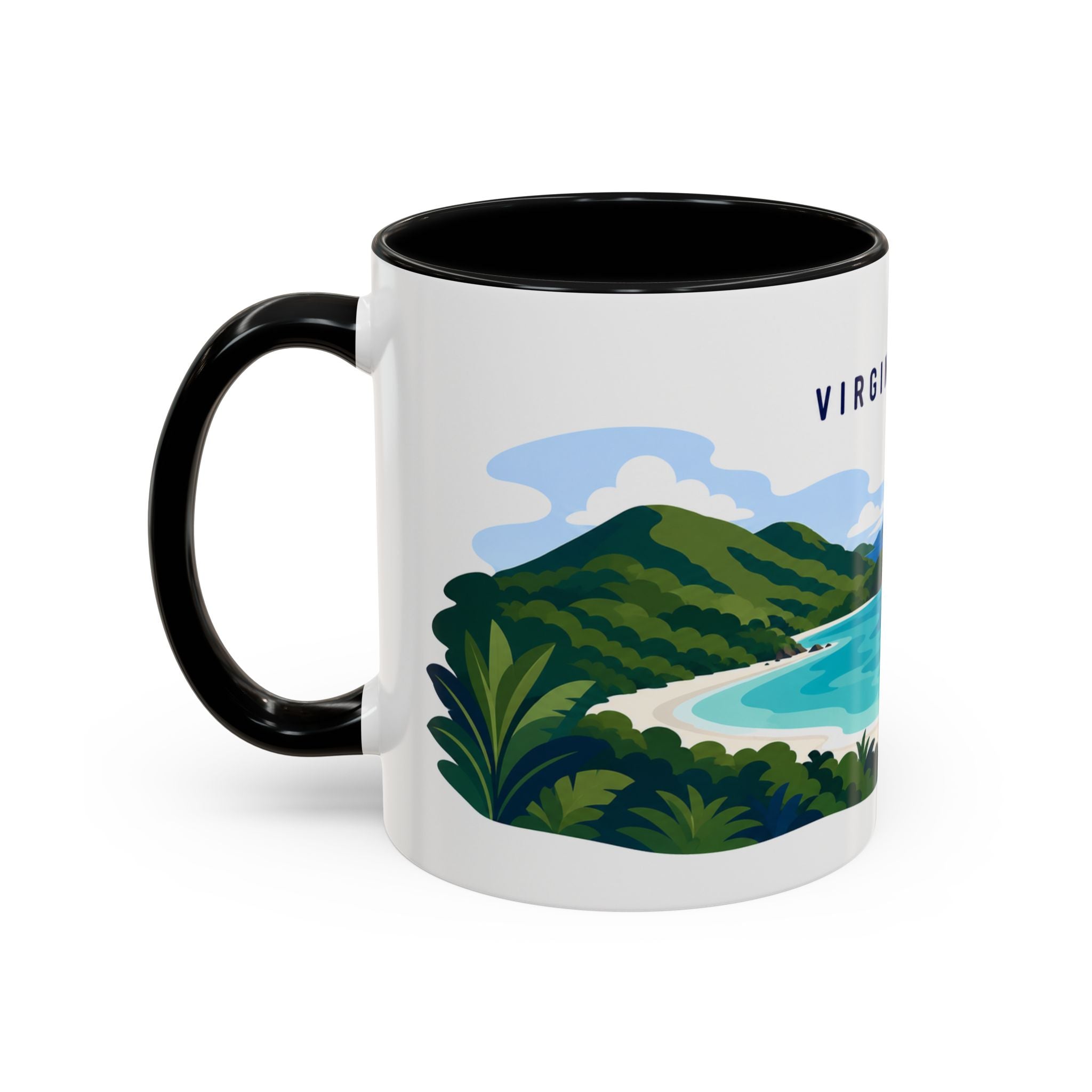Virgin Islands National Park Coffee Mug | Solid Color Block Park Souvenir | 11oz 15oz Accent Mug