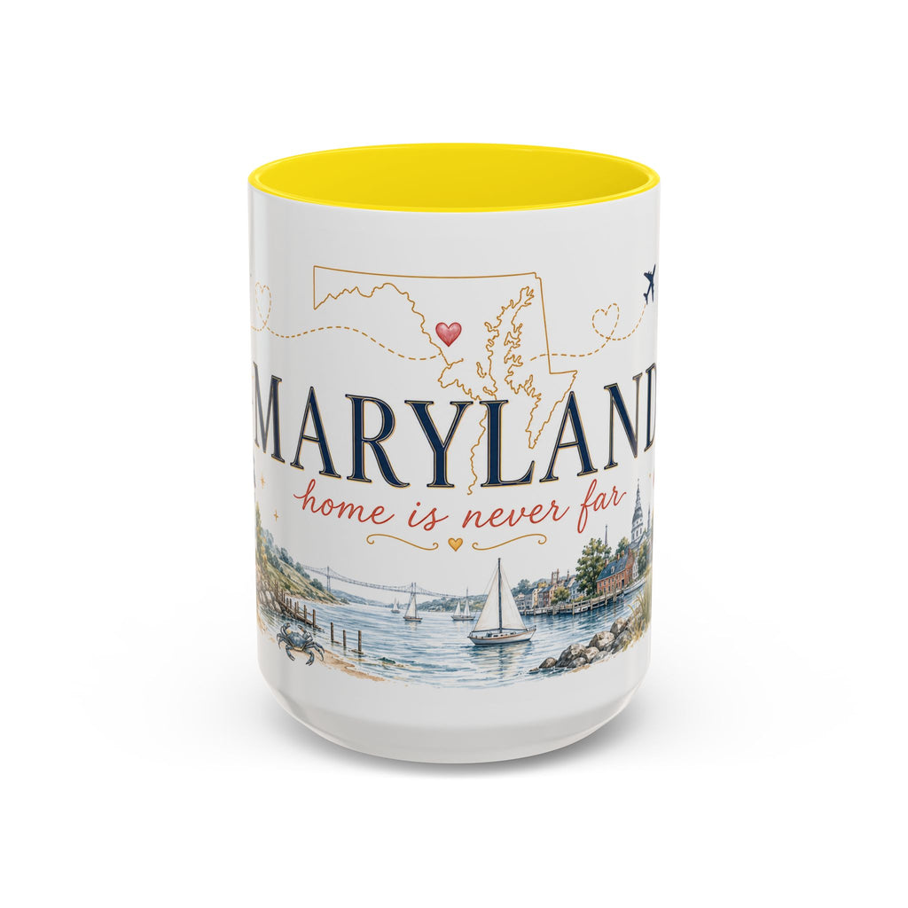 Maryland State Map Mug | Homesick Gift, Long Distance Friendship Coffee Cup (11oz 15oz)