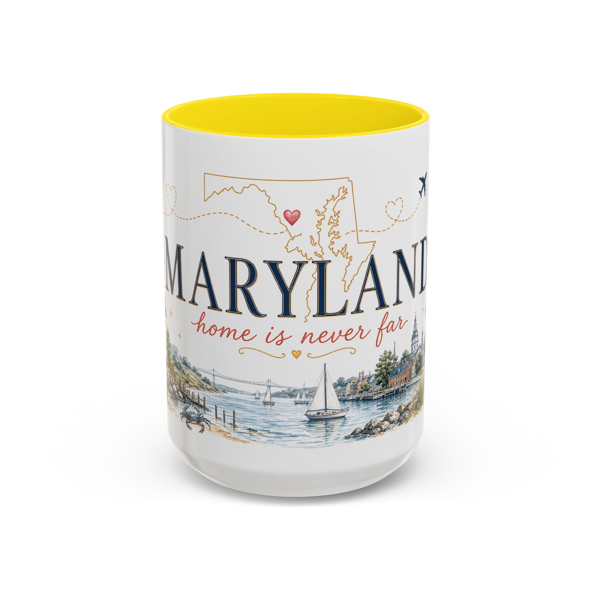 Maryland State Map Mug | Homesick Gift, Long Distance Friendship Coffee Cup (11oz 15oz)