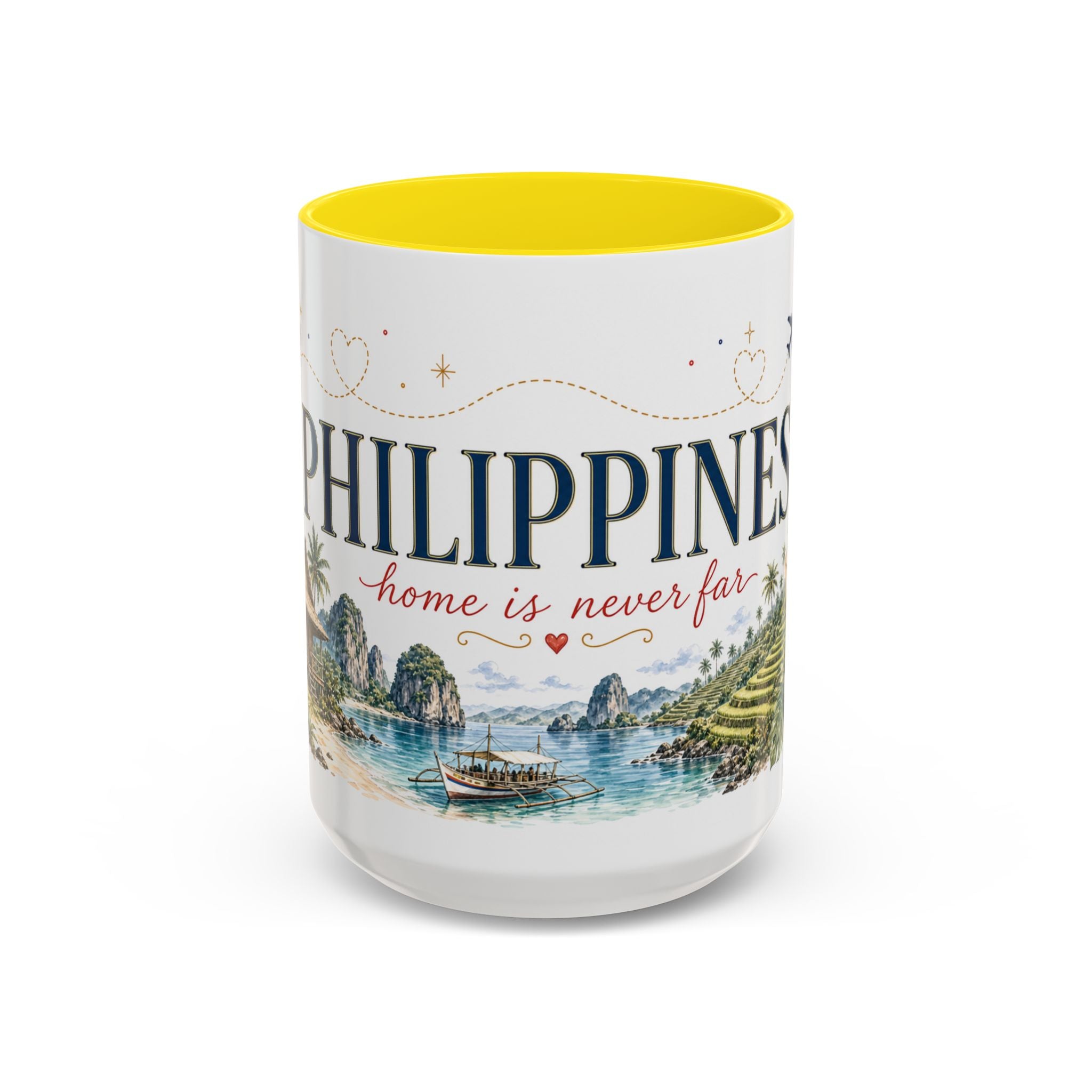 Philippines Home Country Mug | Moving Away Gift | Long Distance Friendship | 11 oz 15 oz Accent Mug