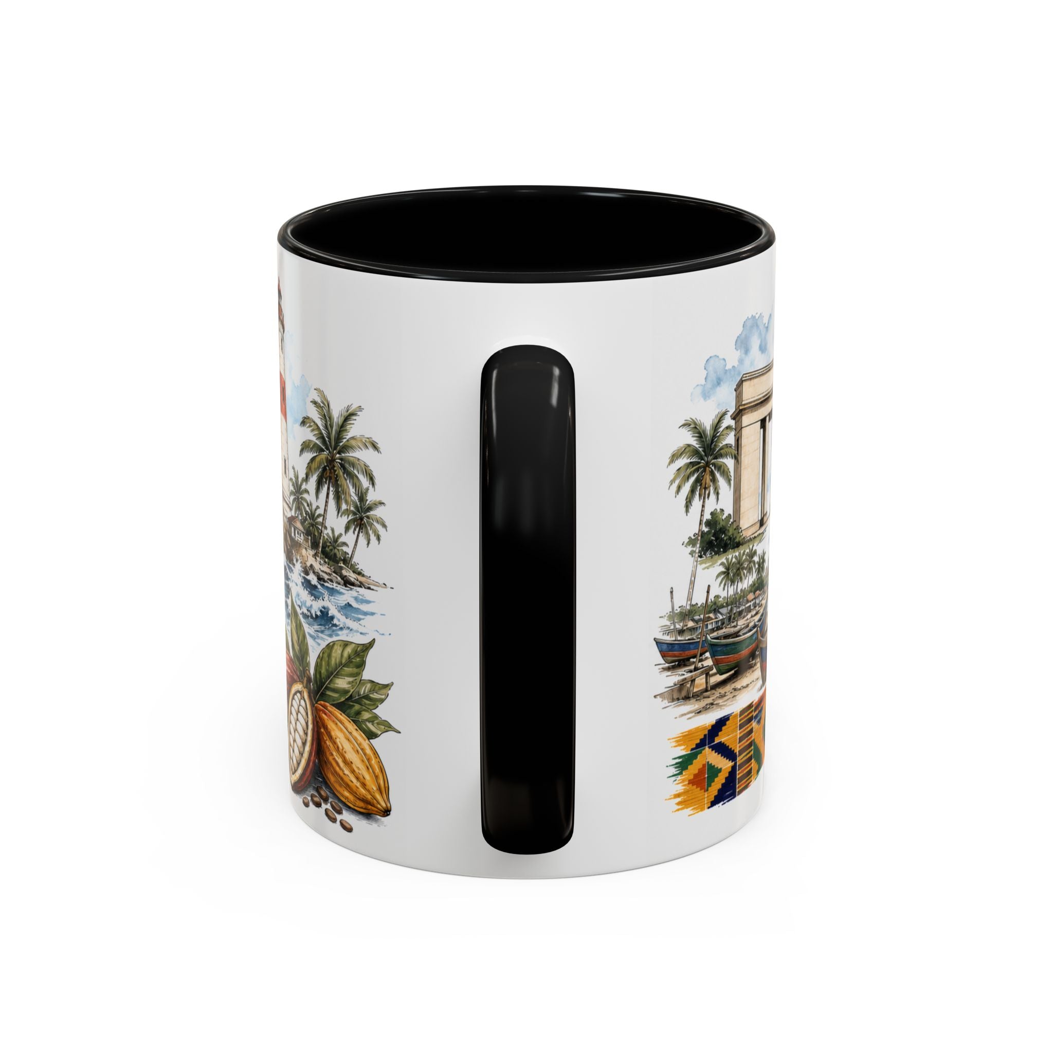 Accra Coffee Mug | Ghana Travel Souvenir | Vintage Illustrated City Gift | 11 oz 15 oz Accent Mug