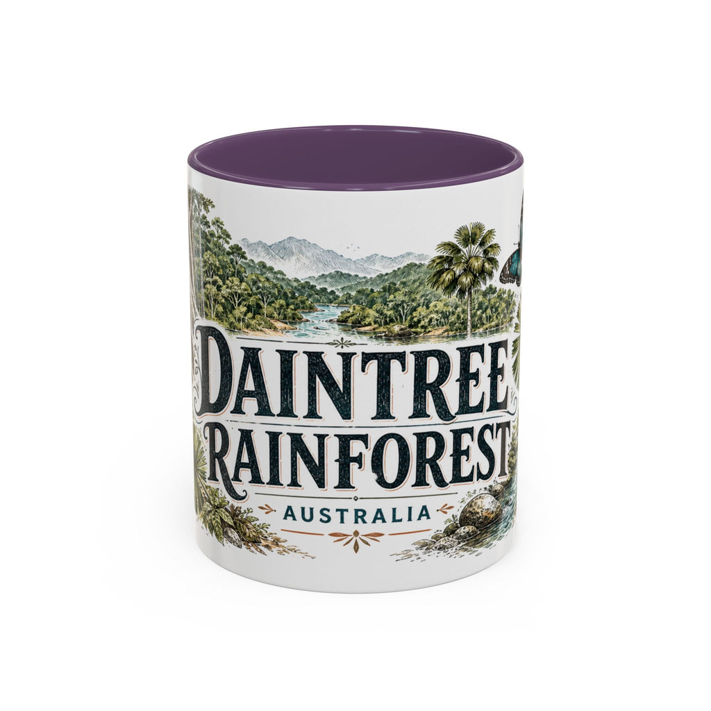 Daintree Rainforest Mug, Australia Travel Souvenir, Bucket List Gift, Accent Ceramic Coffee Mug 11oz 15oz