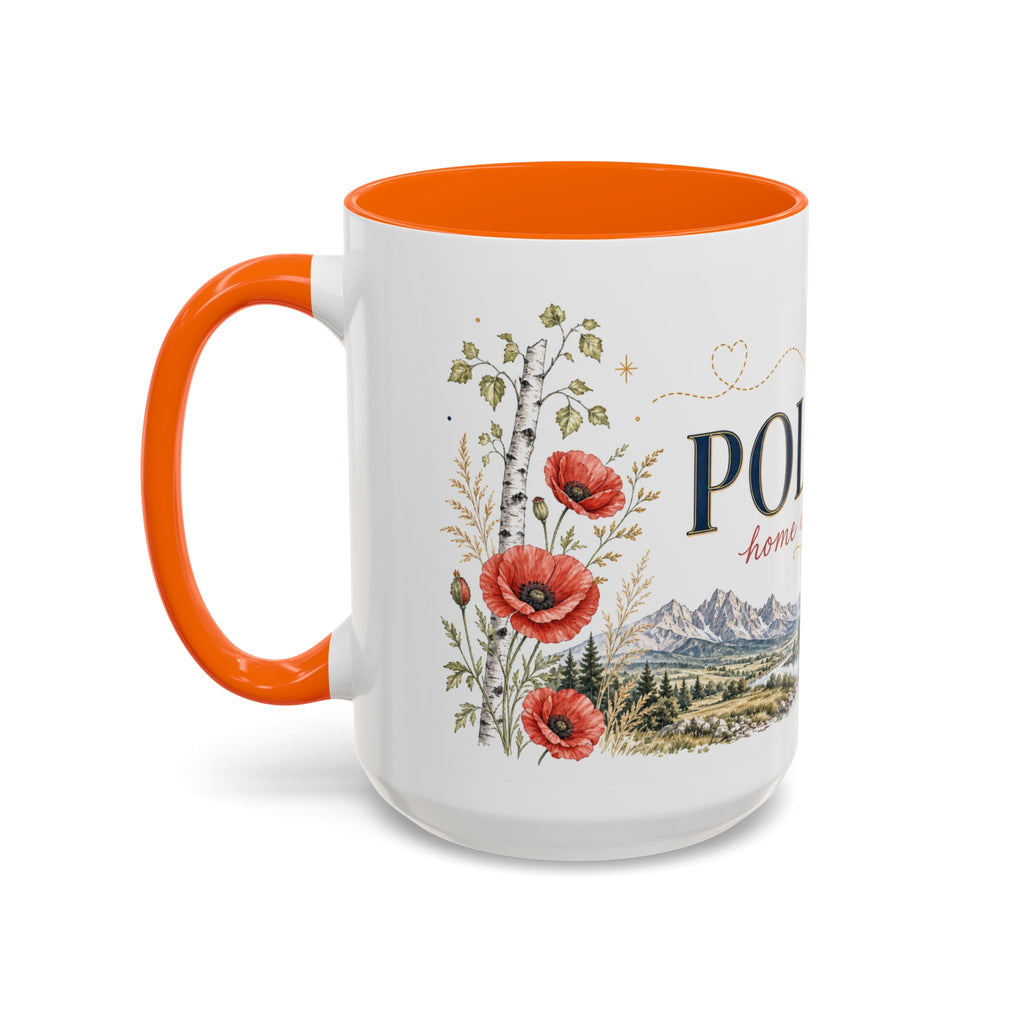 Poland Home Country Mug | Moving Away Gift | Long Distance Friendship | 11 oz 15 oz Accent Mug