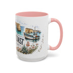 Algarve Coast Mug, Portugal Travel Souvenir, Bucket List Gift, Accent Ceramic Coffee Mug 11oz 15oz