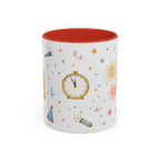 New Year Midnight Mug | Candle Firework Watercolor Party Gift | Accent Cup 11oz 15oz