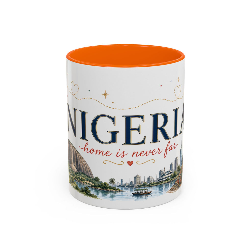 Nigeria Home Country Mug | Moving Away Gift | Long Distance Friendship | 11 oz 15 oz Accent Mug
