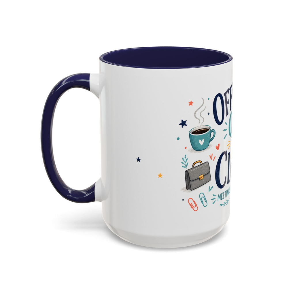 Officially Off The Clock Coffee Mug | Funny Retirement Gift | Accent Color Ceramic 11oz 15oz