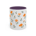 California California poppy Mug, State Flower Floral Coffee Cup, 11oz Botanical Gift
