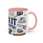 Mr Fix It Coffee Mug | Father's Day Gift for Dad | Accent Color Ceramic 11oz 15oz
