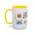 Berlin Coffee Mug | Postage Stamp Collage Mug | Travel Souvenir Accent Cup 11oz 15oz