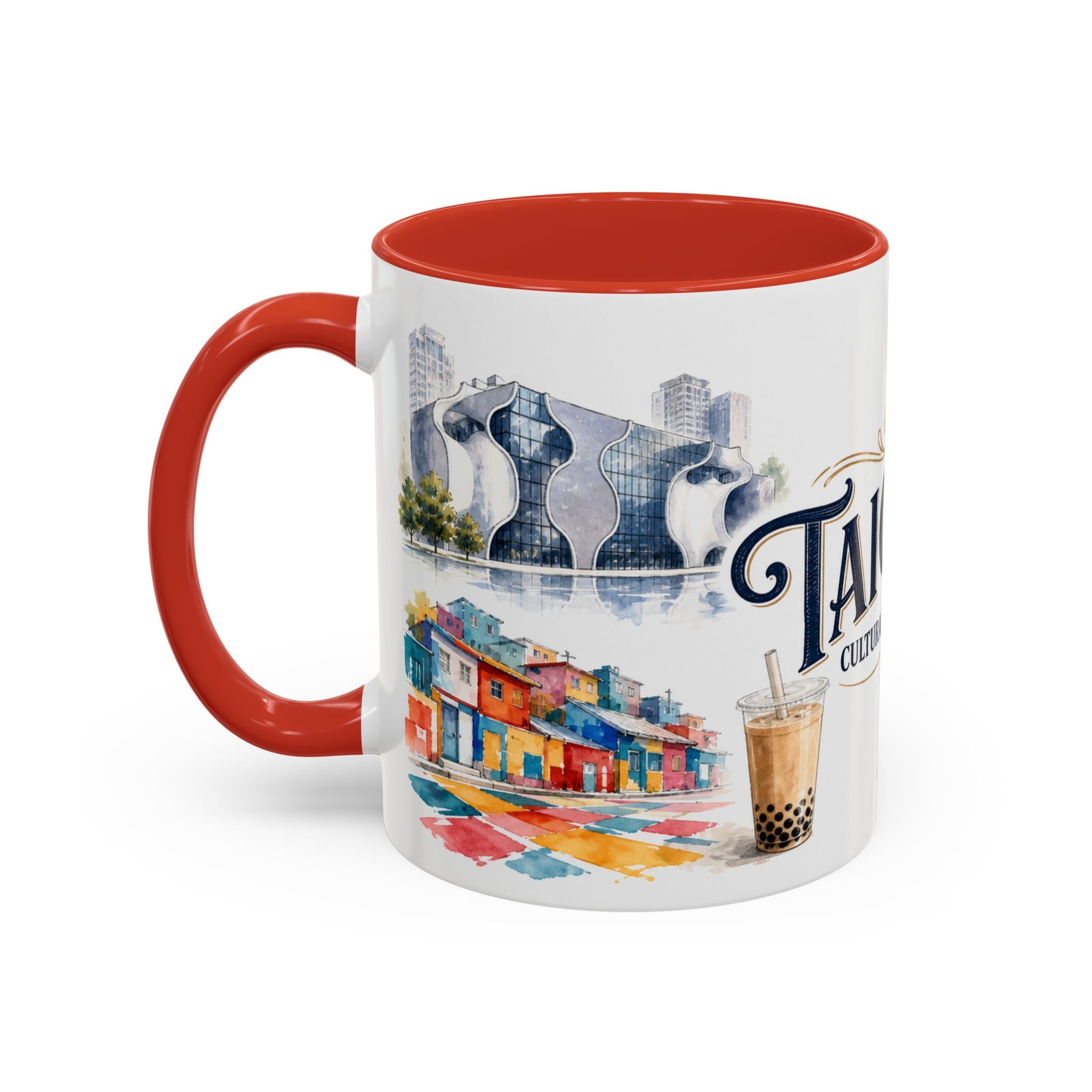 Taichung Coffee Mug | Taiwan Travel Souvenir | Vintage Illustrated City Gift | 11 oz 15 oz Accent Mug