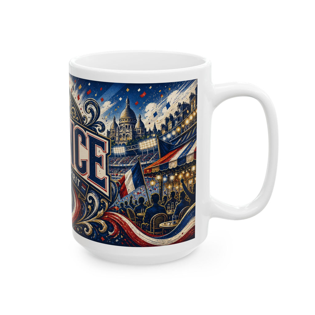 France Soccer Spirit Coffee Mug | Soccer Fan Gift | Ceramic 11oz 15oz Match Day Cup