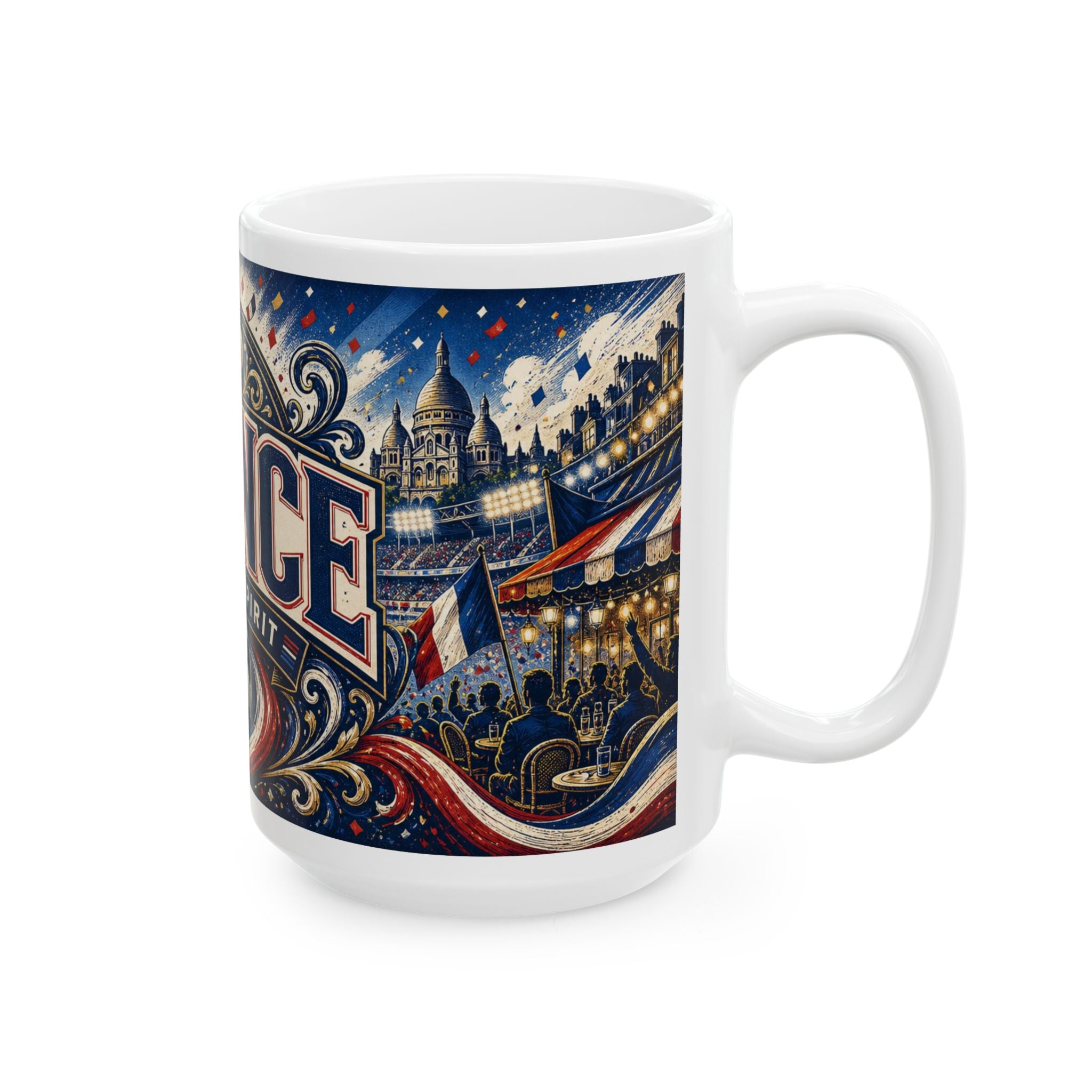 France Soccer Spirit Coffee Mug | Soccer Fan Gift | Ceramic 11oz 15oz Match Day Cup