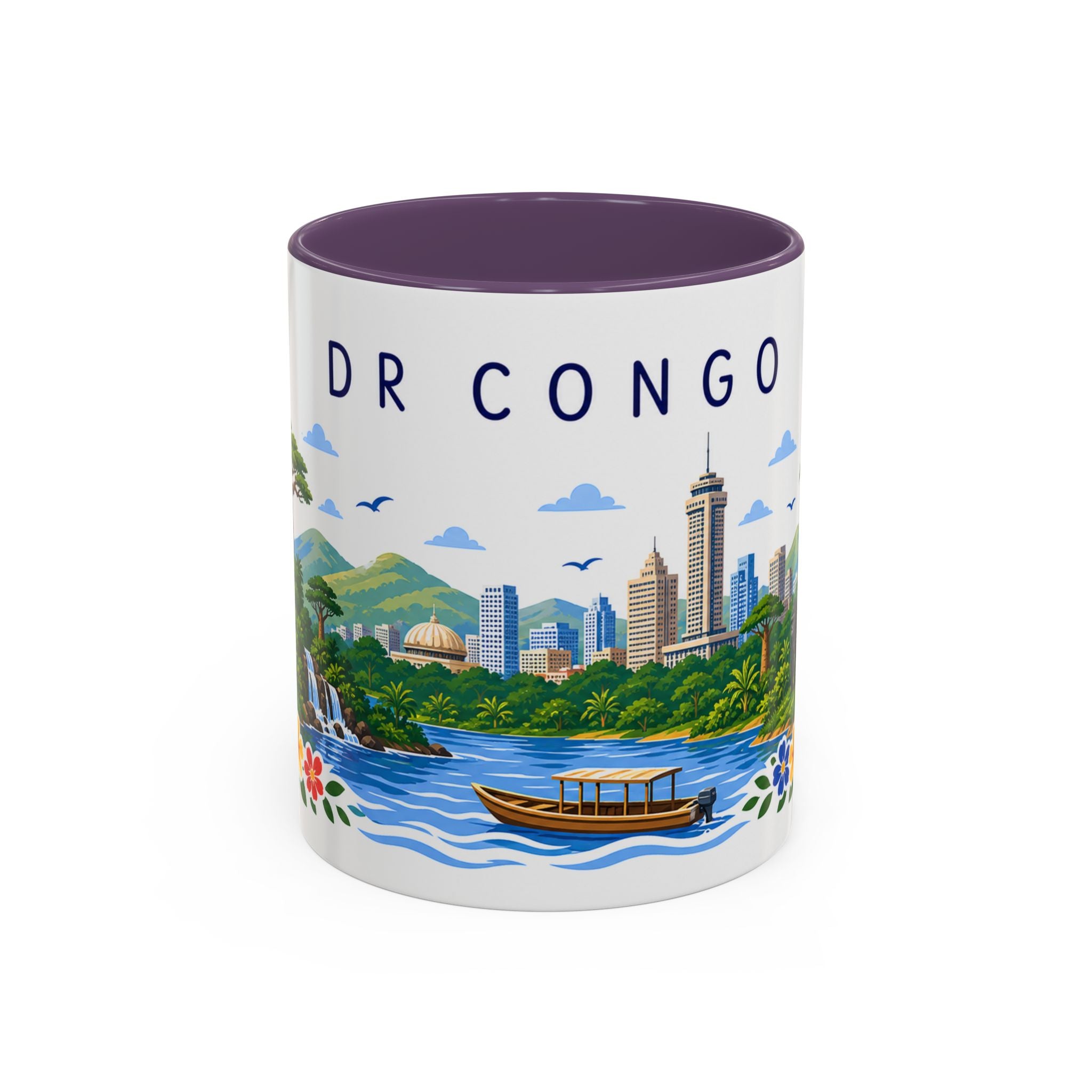 DR Congo Coffee Mug | Travel Souvenir Accent Mug | Place Gift Ceramic Cup 11oz 15oz