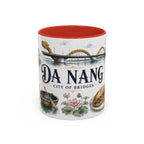 Da Nang Coffee Mug | Vietnam Travel Souvenir | Vintage Illustrated City Gift | 11 oz 15 oz Accent Mug