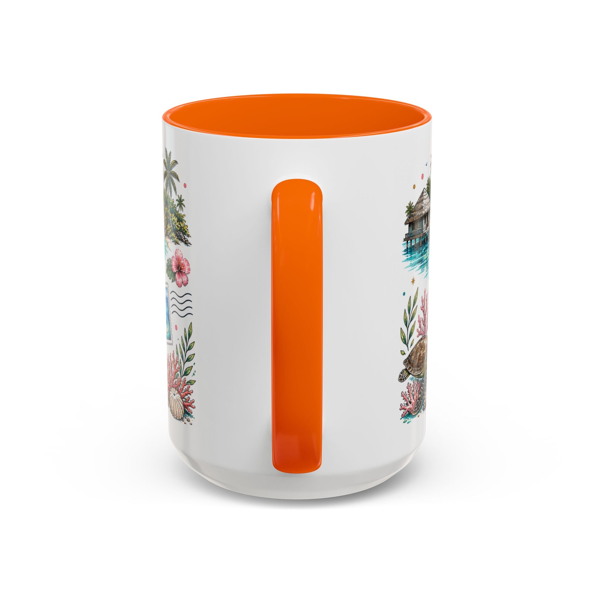 Maldives Coffee Mug | Travel Destination Souvenir Gift | Accent Color Ceramic 11oz 15oz