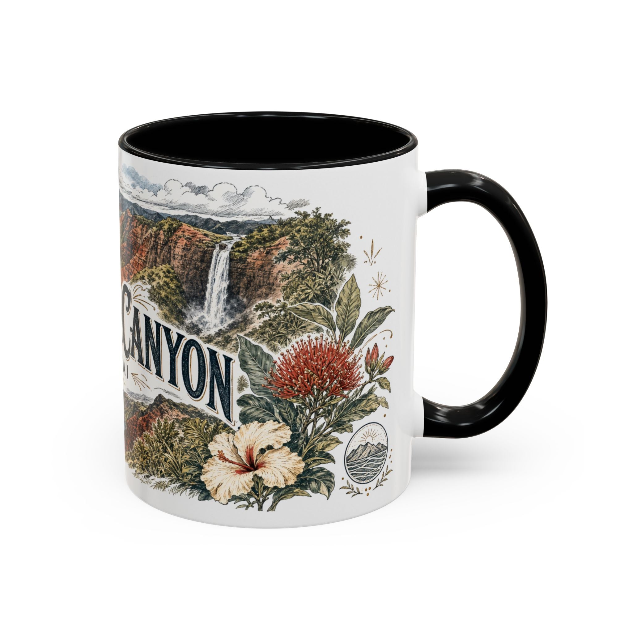 Waimea Canyon Mug, Kauai Travel Souvenir, Bucket List Gift, Accent Ceramic Coffee Mug 11oz 15oz