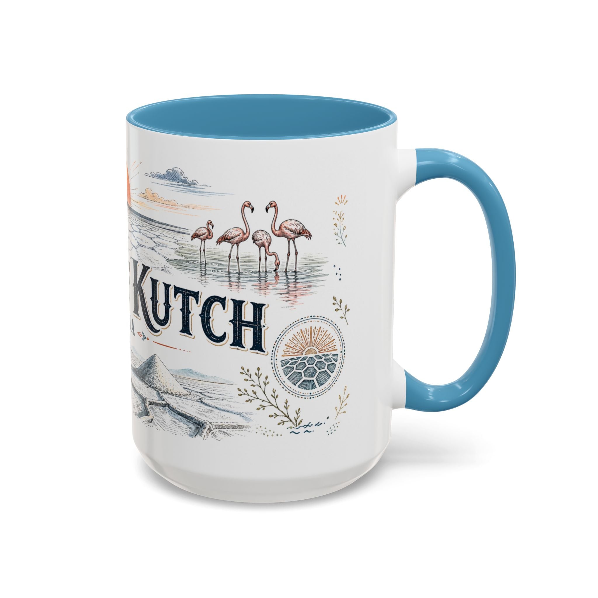 Rann of Kutch Mug, India Travel Souvenir, Bucket List Gift, Accent Ceramic Coffee Mug 11oz 15oz
