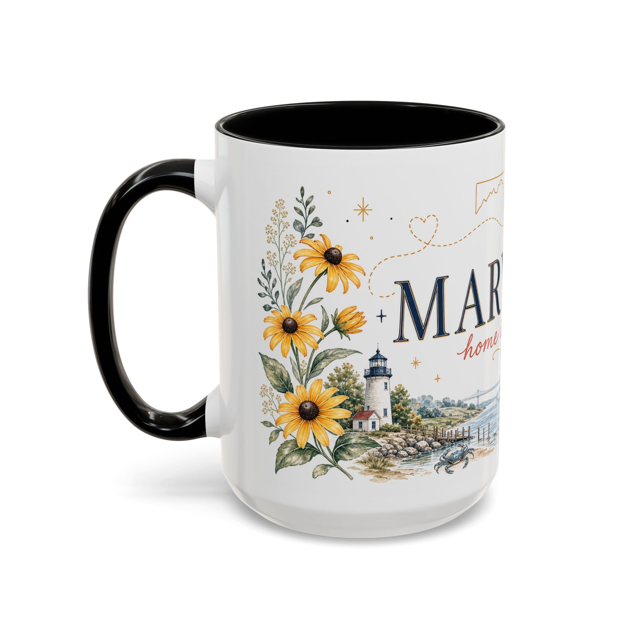 Maryland State Map Mug | Homesick Gift, Long Distance Friendship Coffee Cup (11oz 15oz)