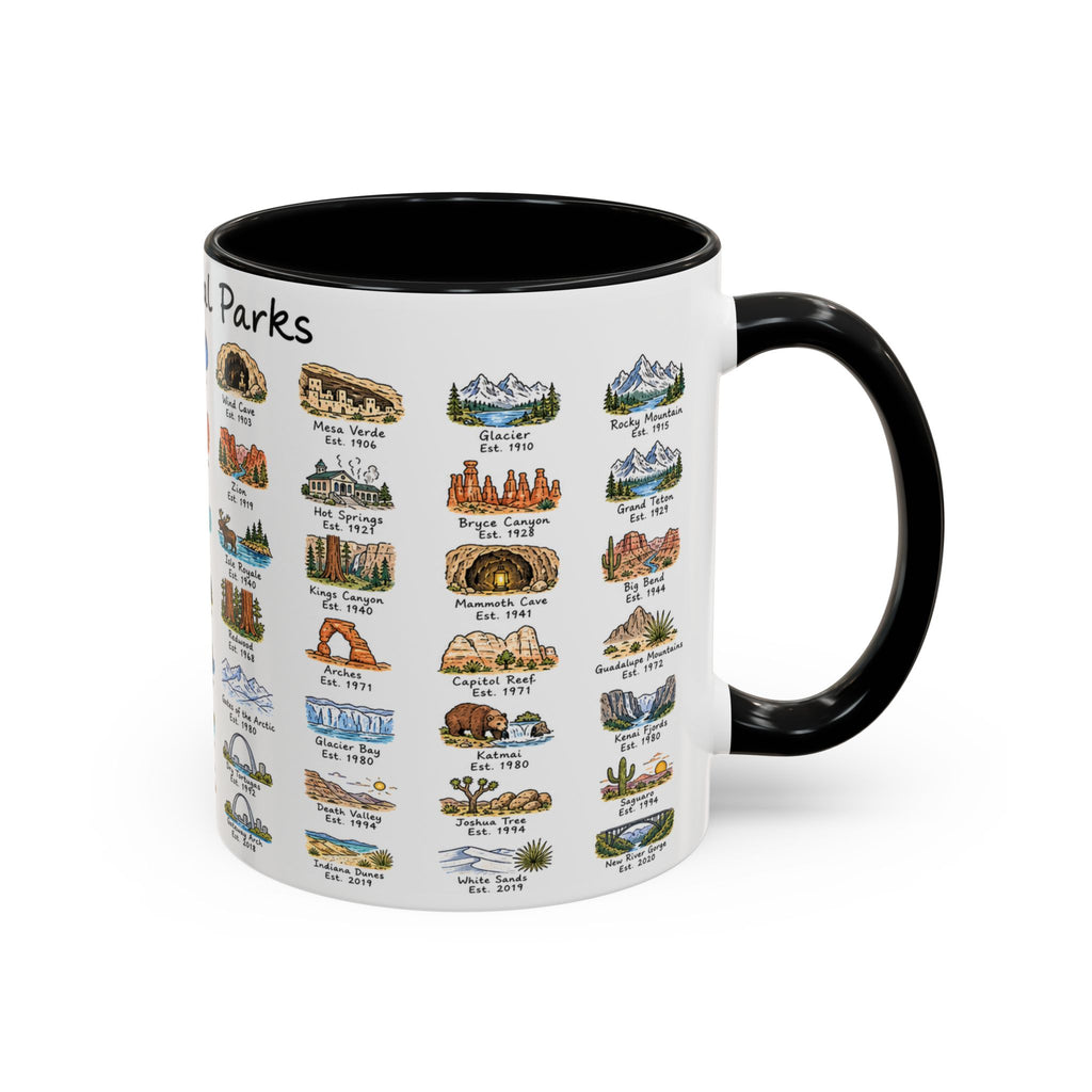 63 National Parks Mug | U.S. Parks Coffee Cup | Park Bucket List Gift | Road Trip Hiking Camping Souvenir