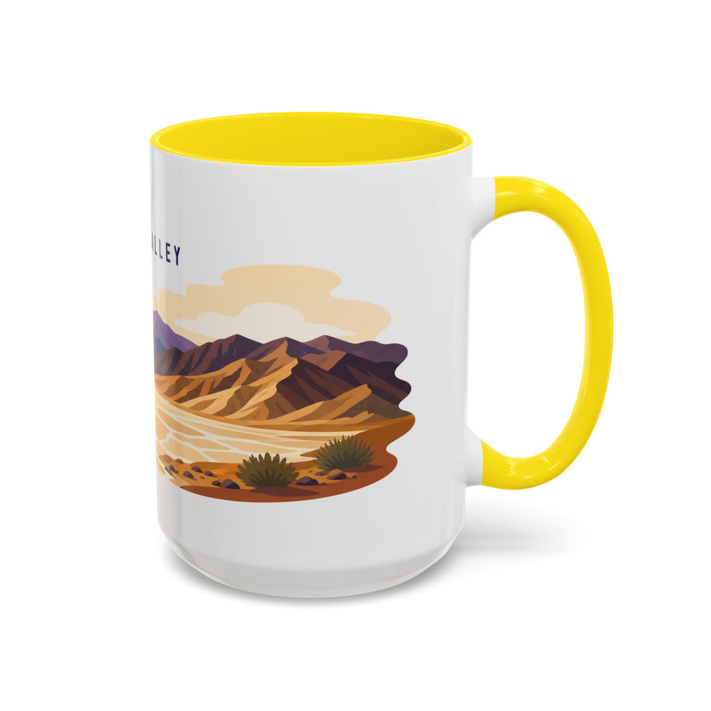 Death Valley National Park Coffee Mug | Solid Color Block Park Souvenir | 11oz 15oz Accent Mug