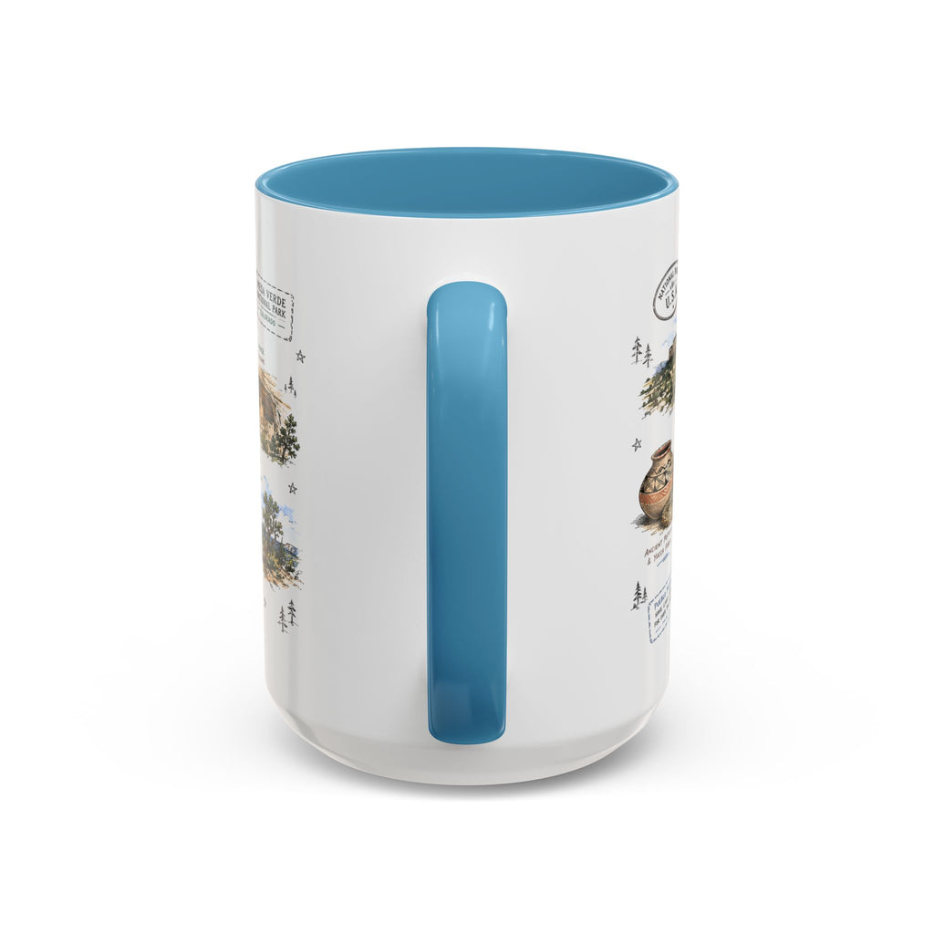 Mesa Verde National Park Coffee Mug | Colorado Ancient Cliff Dwellings Gift | Accent Color Ceramic 11oz 15oz