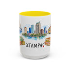 Tampa Illustrated Travel Mug | City Souvenir Accent Coffee Mug | 11oz 15oz Ceramic Cup