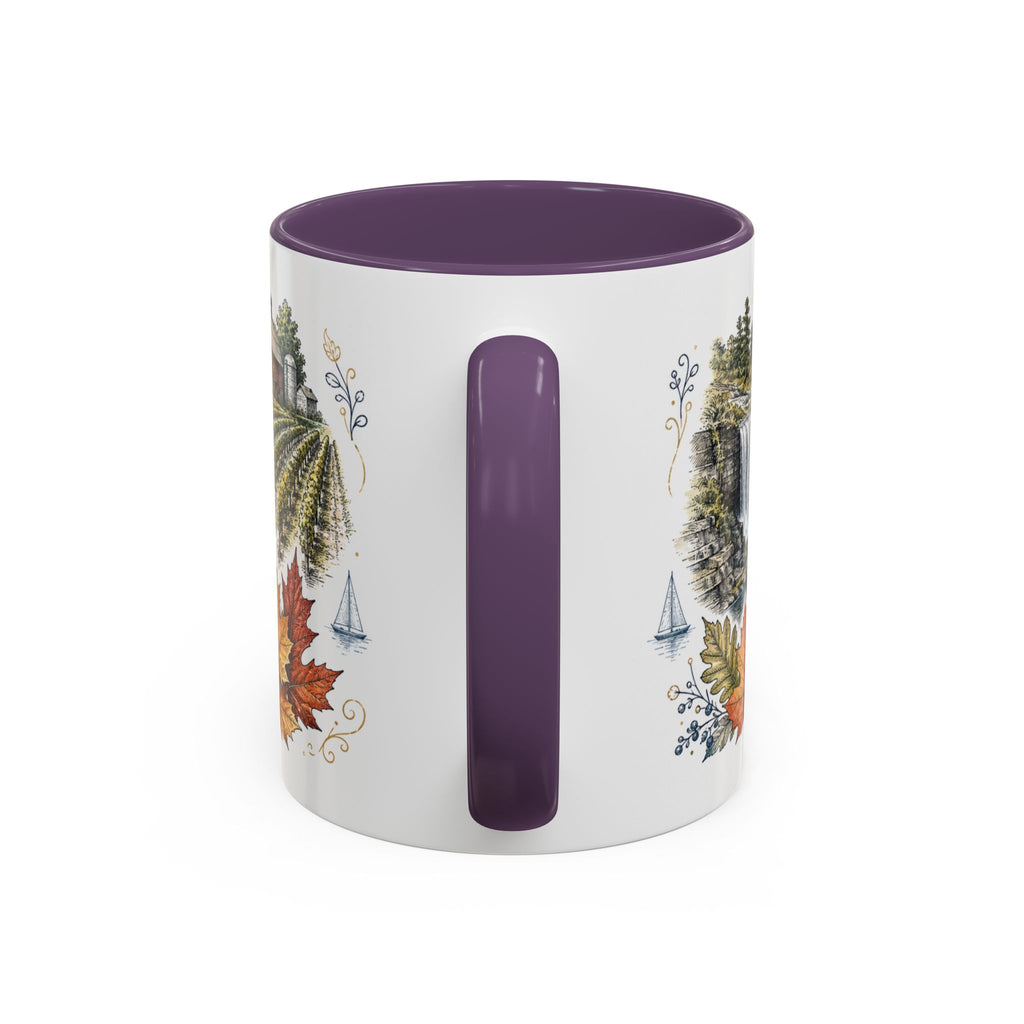 Finger Lakes Mug, New York Travel Souvenir, Bucket List Gift, Accent Ceramic Coffee Mug 11oz 15oz