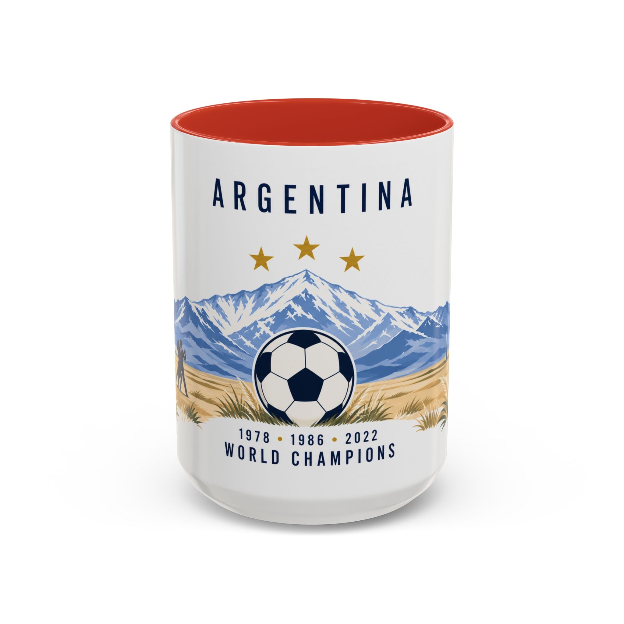 Argentina World Champions Mug | Three Time Soccer Champion Gift | Argentine Football Fan Cup | 1978–2022 | 11oz 15oz