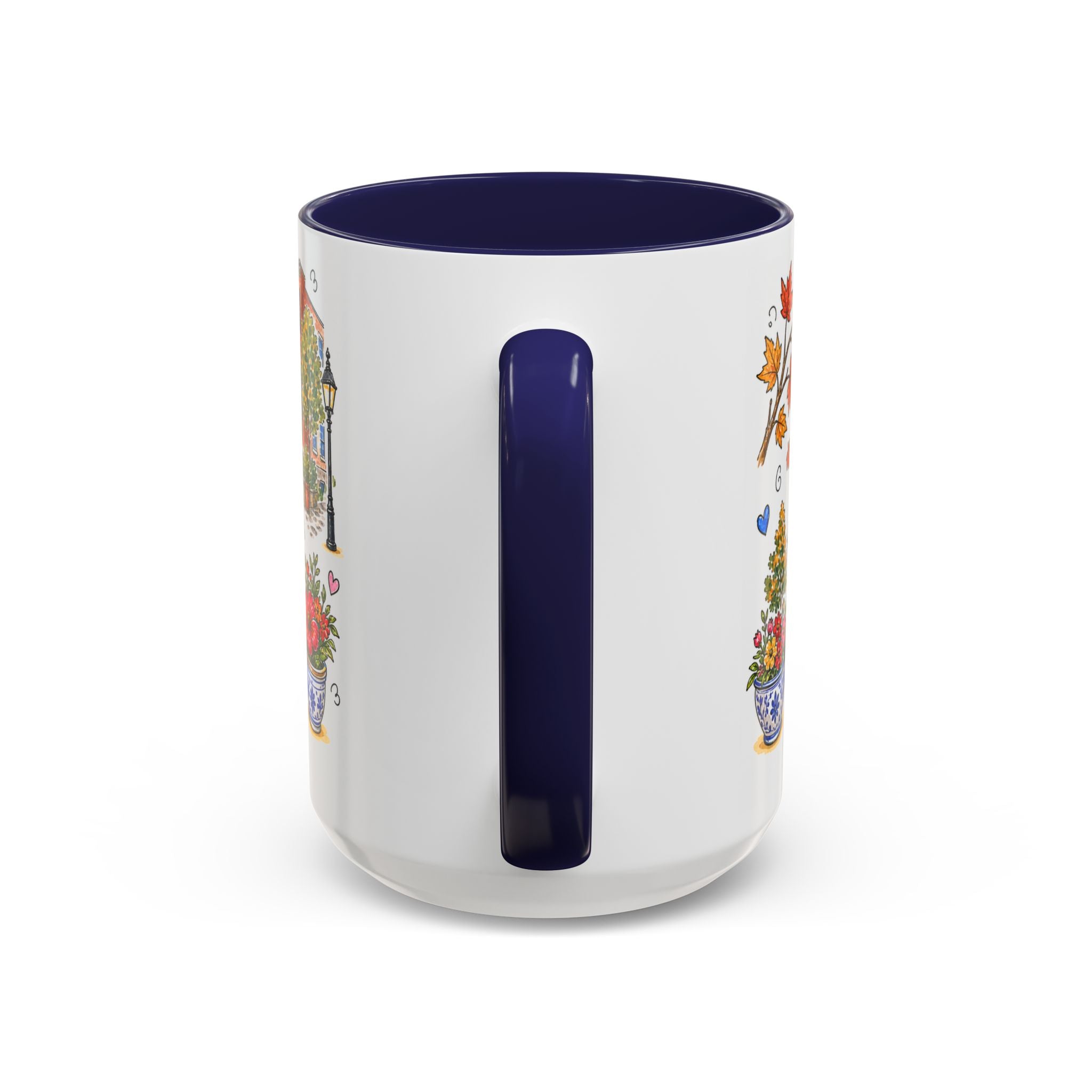 Boston Illustrated Travel Mug | City Souvenir Accent Coffee Mug | 11oz 15oz Ceramic Cup
